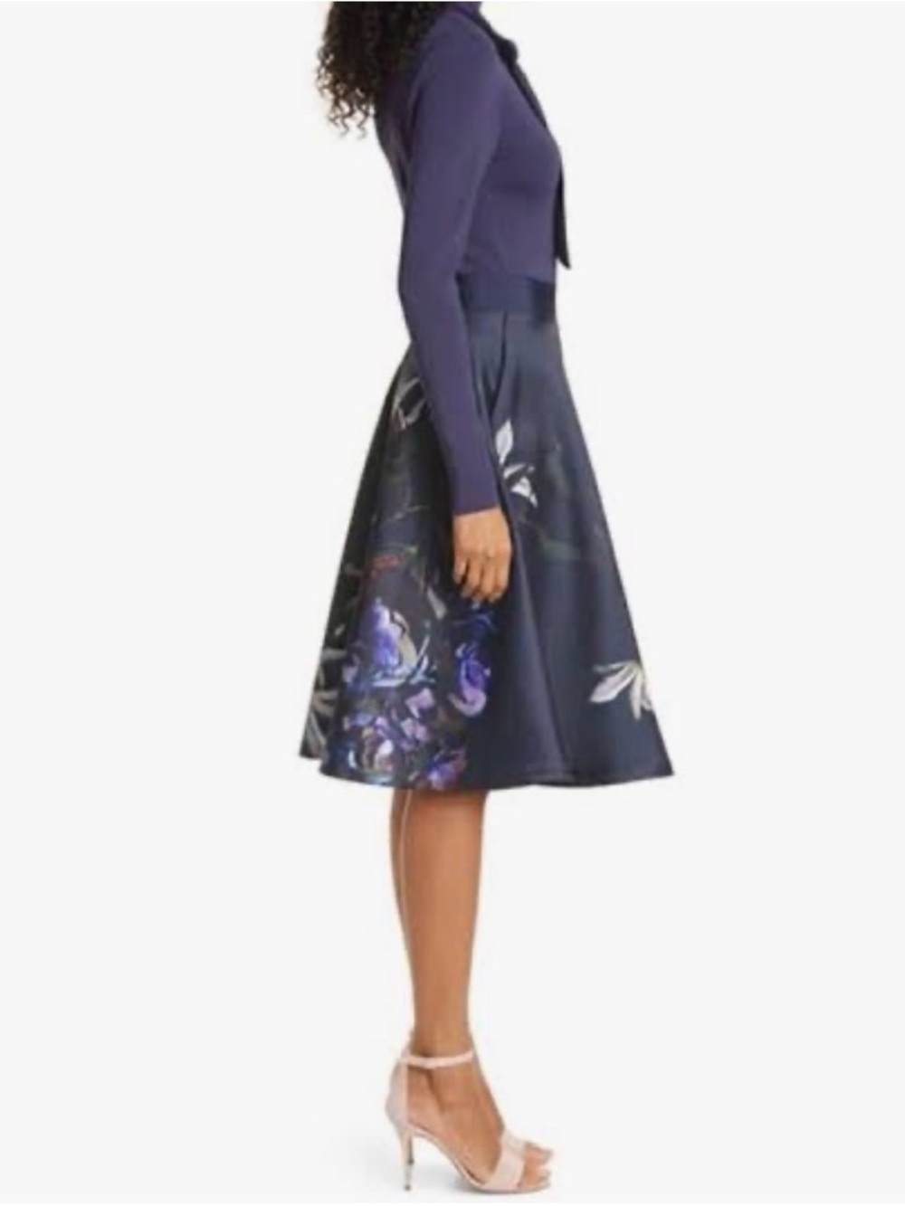 TED BAKER Dominaa Pomergrante midi dress NWT retail $425. size 1 US 2/4
